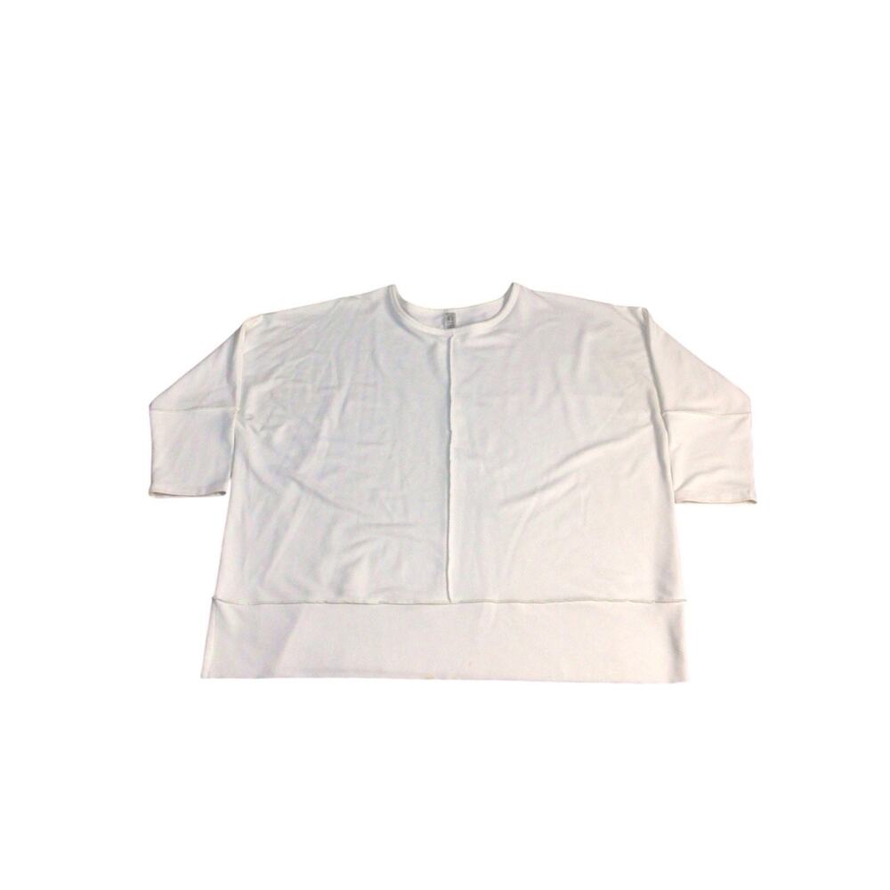 SPANX Perfect Length Comfy Stretch Dolman White Sweatshirt Top Size 1X